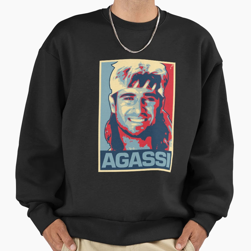 Agassi Sweatshirt - Novelty Apparel for Adults - T-Shirt, Sweatshirt, Hoodie