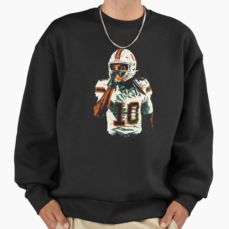 Malachi Toney Locked Miami Sweatshirt - Trendy Graphic for Adults - T-Shirt, Sweatshirt, Hoodie