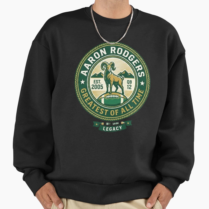 Goat Rodgers Celebrating Nfl Sweatshirt - Novelty Apparel for Adults - T-Shirt, Sweatshirt, Hoodie