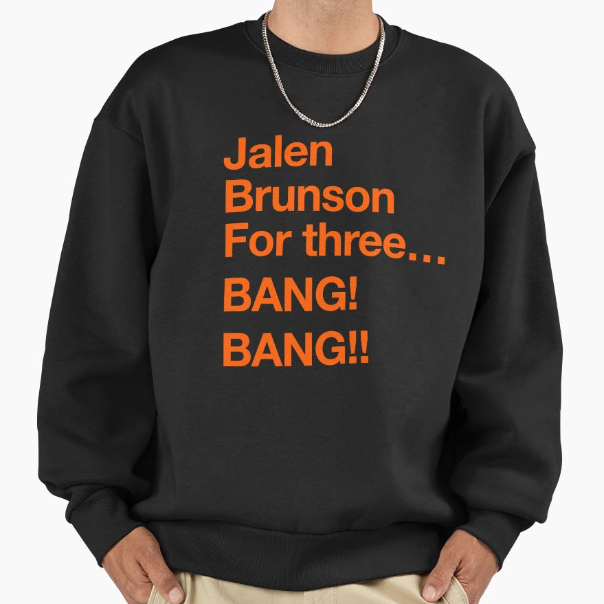Jalen Brunson Double Bang Sweatshirt - Casual Everyday Wear Unisex - T-Shirt, Sweatshirt, Hoodie