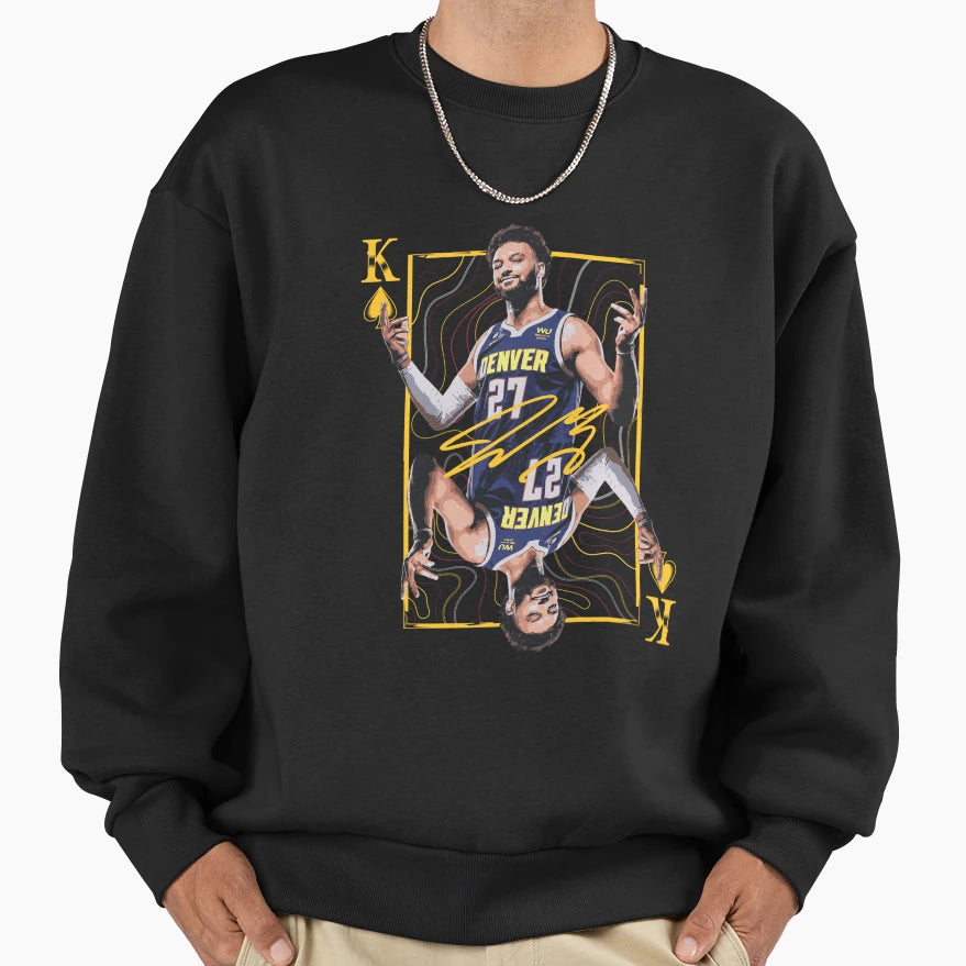 Jamal Murrayking Card Sweatshirt - Graphic Print Men Women - T-Shirt, Sweatshirt, Hoodie