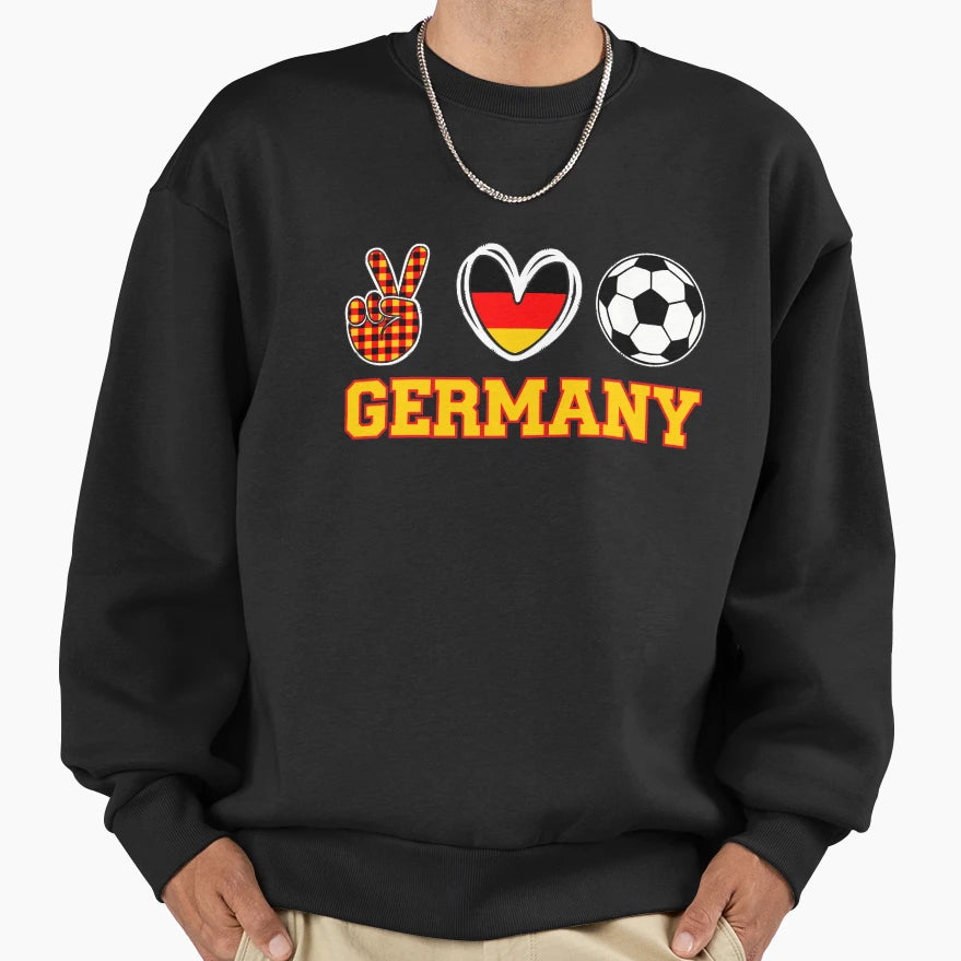 German Pride Skeleton Art Sweatshirt - Casual Everyday Wear Men Women - T-Shirt, Sweatshirt, Hoodie