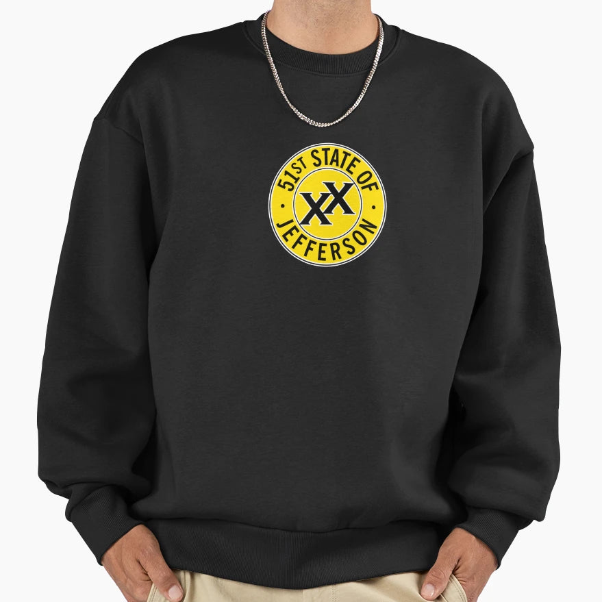 51St State Jefferson Sweatshirt - Casual Everyday Wear for Adults - T-Shirt, Sweatshirt, Hoodie