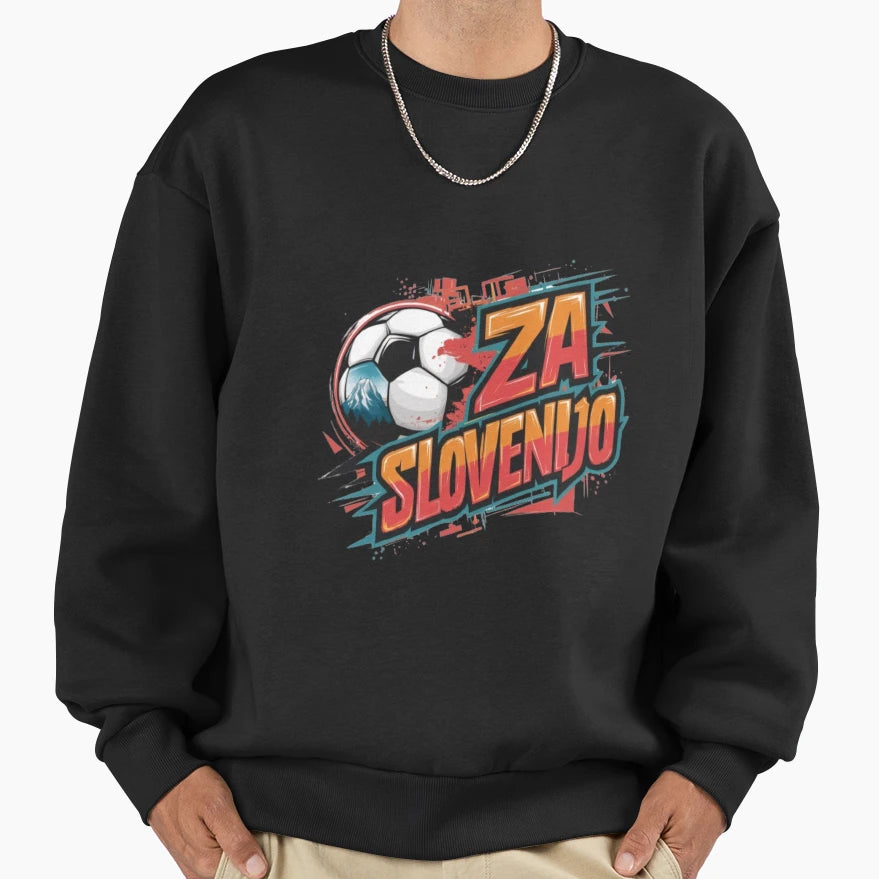 Za Slovenijo Euro Soccer Cup Sweatshirt - Unique Graphic Men Women - T-Shirt, Sweatshirt, Hoodie
