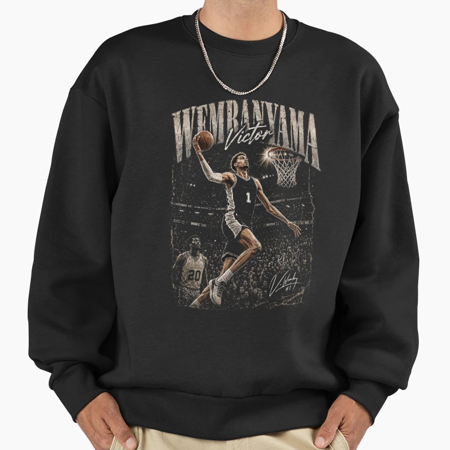 Wembanyama Basketball Sweatshirt - Casual Everyday Wear for Adults - T-Shirt, Sweatshirt, Hoodie