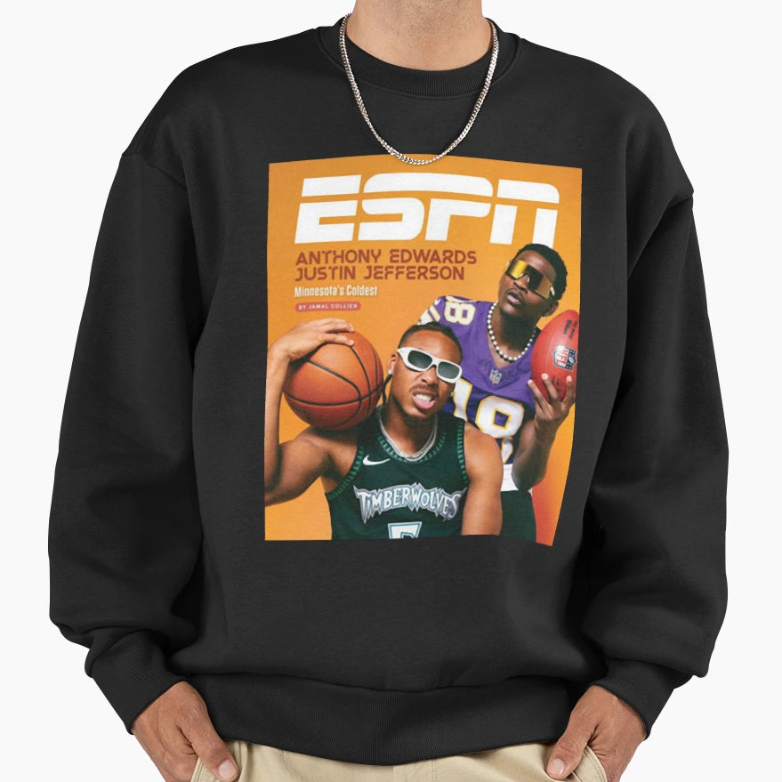 Anthony Edwards JJ Minnesota Sweatshirt - Streetwear Style Unisex - T-Shirt, Sweatshirt, Hoodie