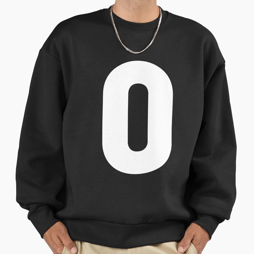 Number 0 Sweatshirt - Aesthetic Graphic for Adults - T-Shirt, Sweatshirt, Hoodie