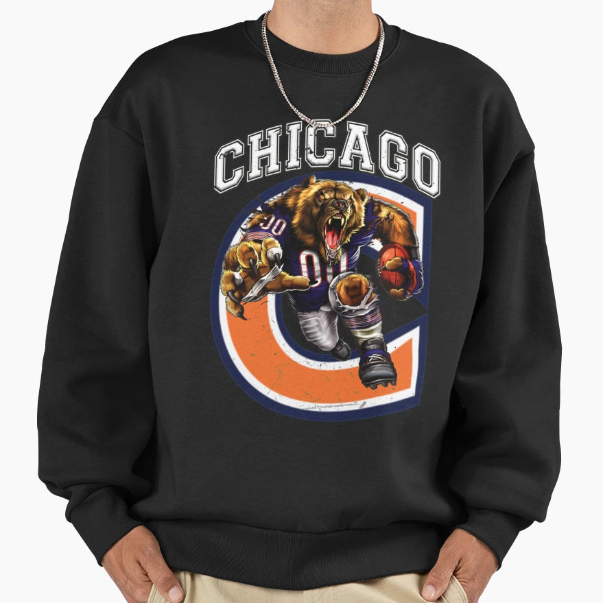 Chicago Football Sweatshirt - Streetwear Style for Adults - T-Shirt, Sweatshirt, Hoodie