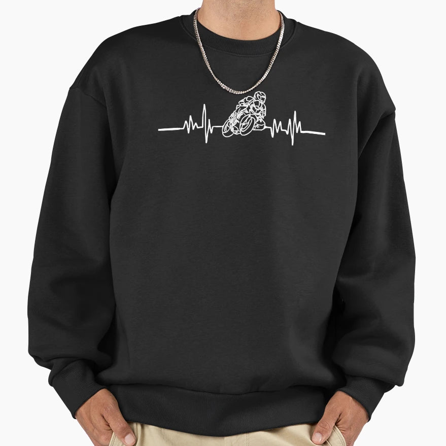 Ducati Racer Heartbeat Motorcycle T-Shirt - Aesthetic Graphic Men Women - T-Shirt, Sweatshirt, Hoodie