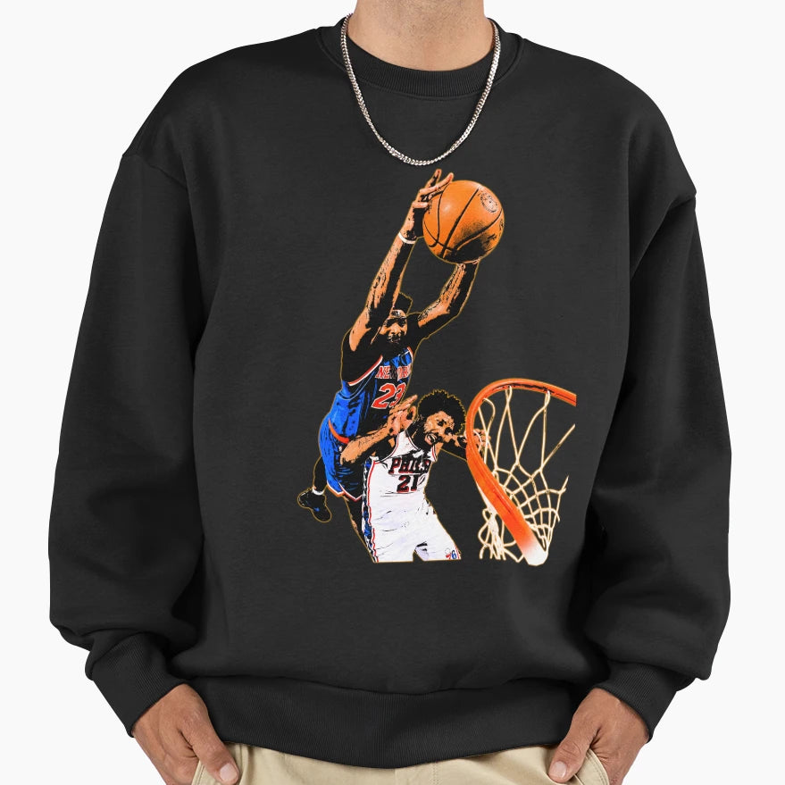 Mitchell Robinson Knicks Slam Dunk Sweatshirt - Unique Graphic Men Women - T-Shirt, Sweatshirt, Hoodie
