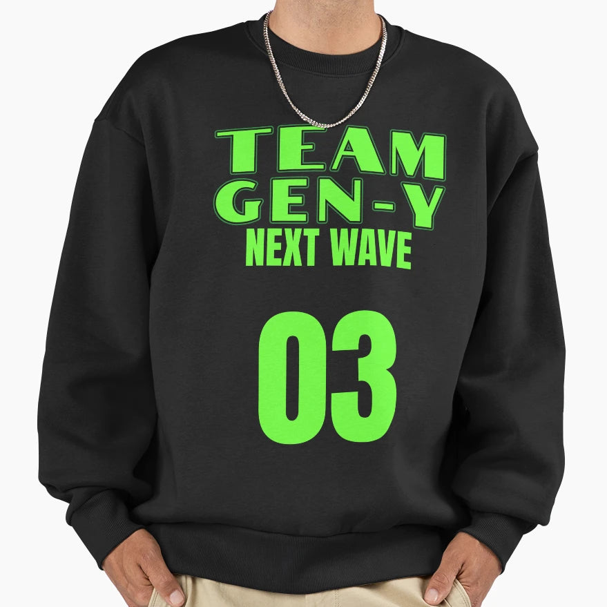 Team Gen Y Next Wave Generation Sweatshirt - Minimalist Print for Adults - T-Shirt, Sweatshirt, Hoodie