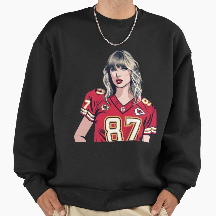 Taylors Swift Boyfriend Football Sweatshirt - Graphic Print for Adults - T-Shirt, Sweatshirt, Hoodie