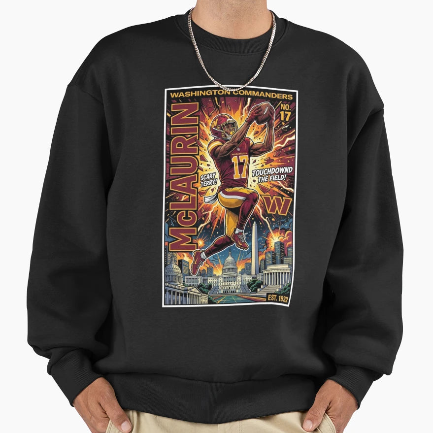Washington Commanders Sweatshirt - Aesthetic Graphic for Adults - T-Shirt, Sweatshirt, Hoodie