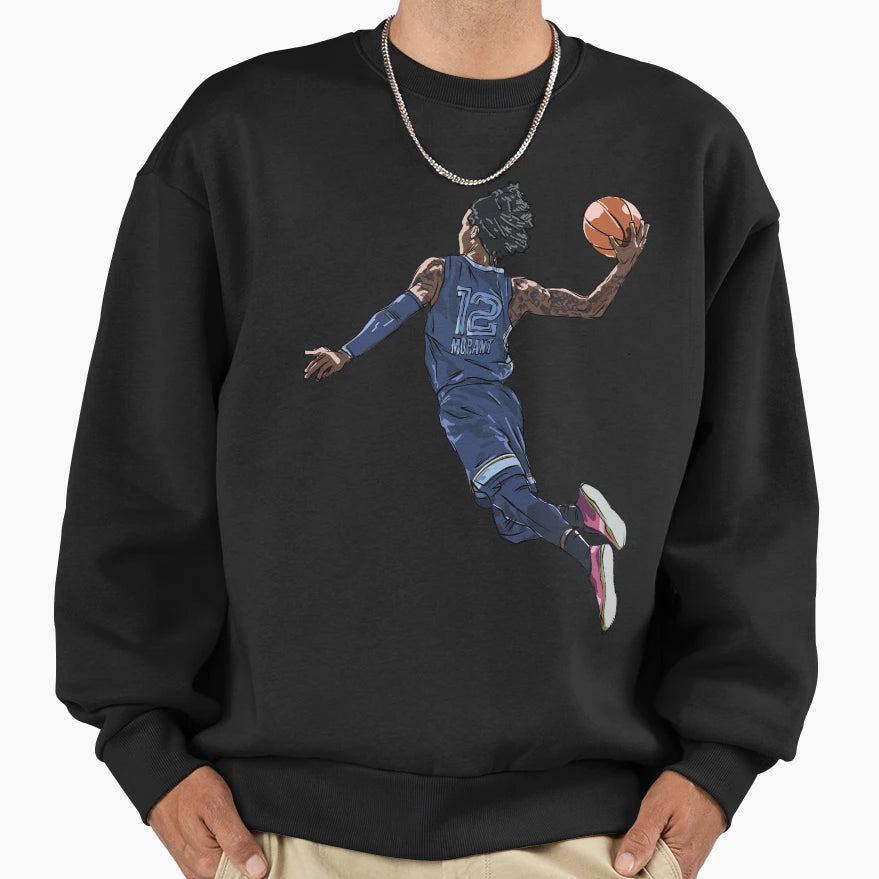 Ja Morant Dunk Sketch Sweatshirt - Trendy Graphic for Adults - T-Shirt, Sweatshirt, Hoodie
