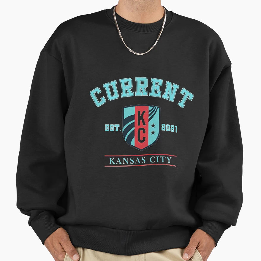 Kansas City Current Nwsl Logo Sweatshirt - Novelty Apparel for Adults - T-Shirt, Sweatshirt, Hoodie