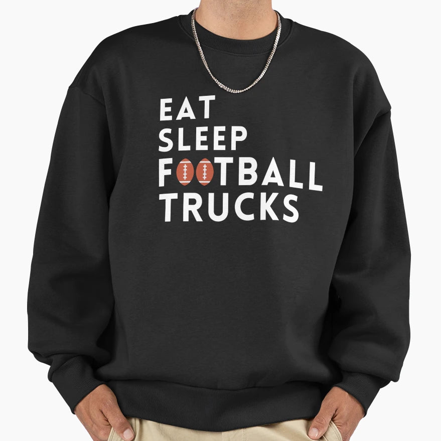 Eat Sleep Football Great Gift Sweatshirt - Minimalist Print for Adults - T-Shirt, Sweatshirt, Hoodie