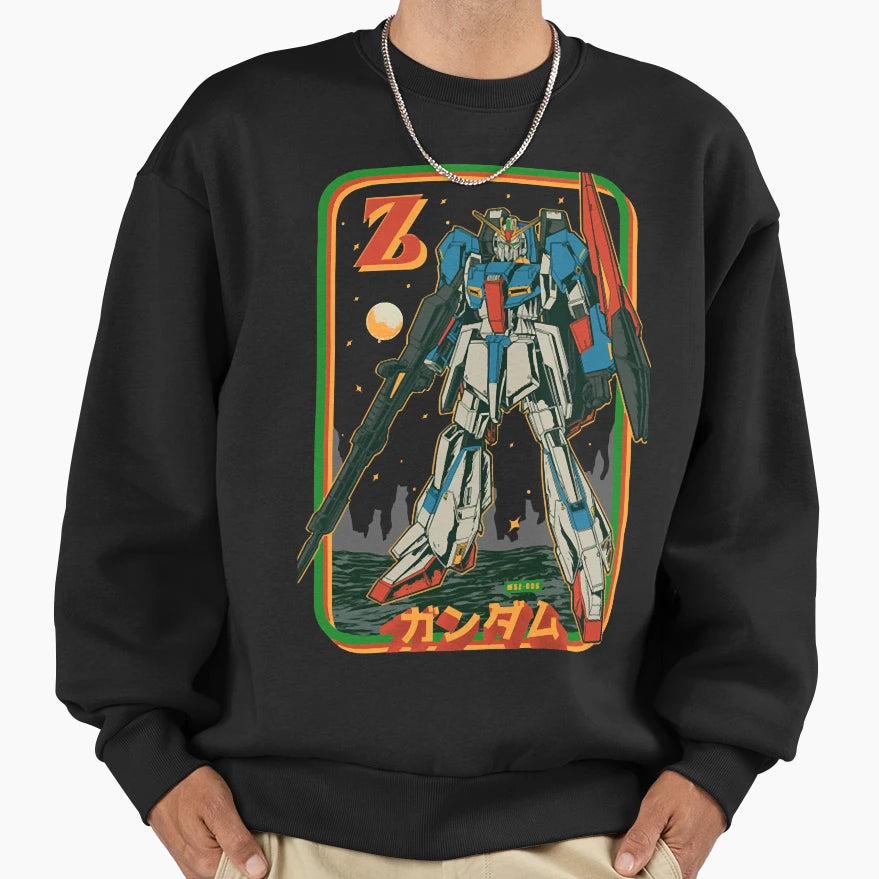Zeta Gundam Sweatshirt - Minimalist Print for Adults - T-Shirt, Sweatshirt, Hoodie