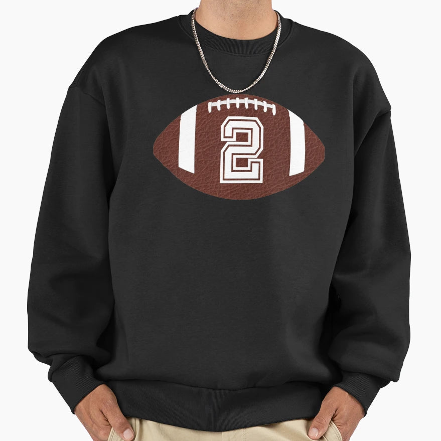 American Football Jersey No 2 Back Sweatshirt - Custom Art Print Men Women - T-Shirt, Sweatshirt, Hoodie