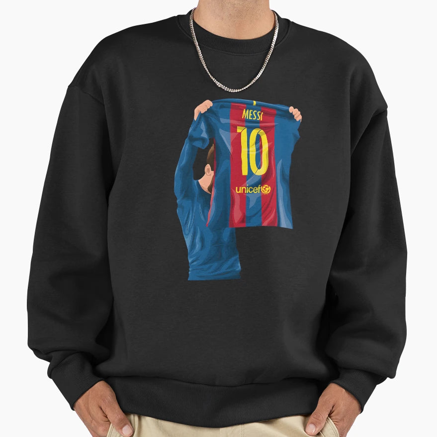 Lionel Messi Celebration Sweatshirt - Minimalist Print for Adults - T-Shirt, Sweatshirt, Hoodie
