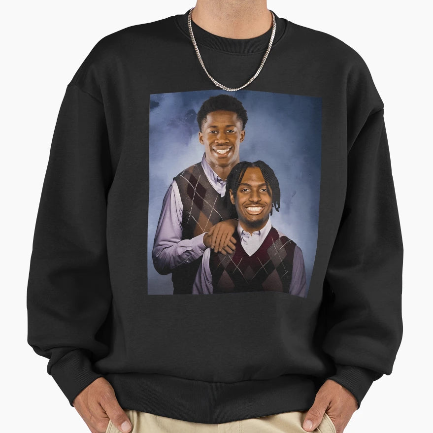 Tyrese Maxey V J Edgecombe Sweatshirt - Custom Art Print Men Women - T-Shirt, Sweatshirt, Hoodie