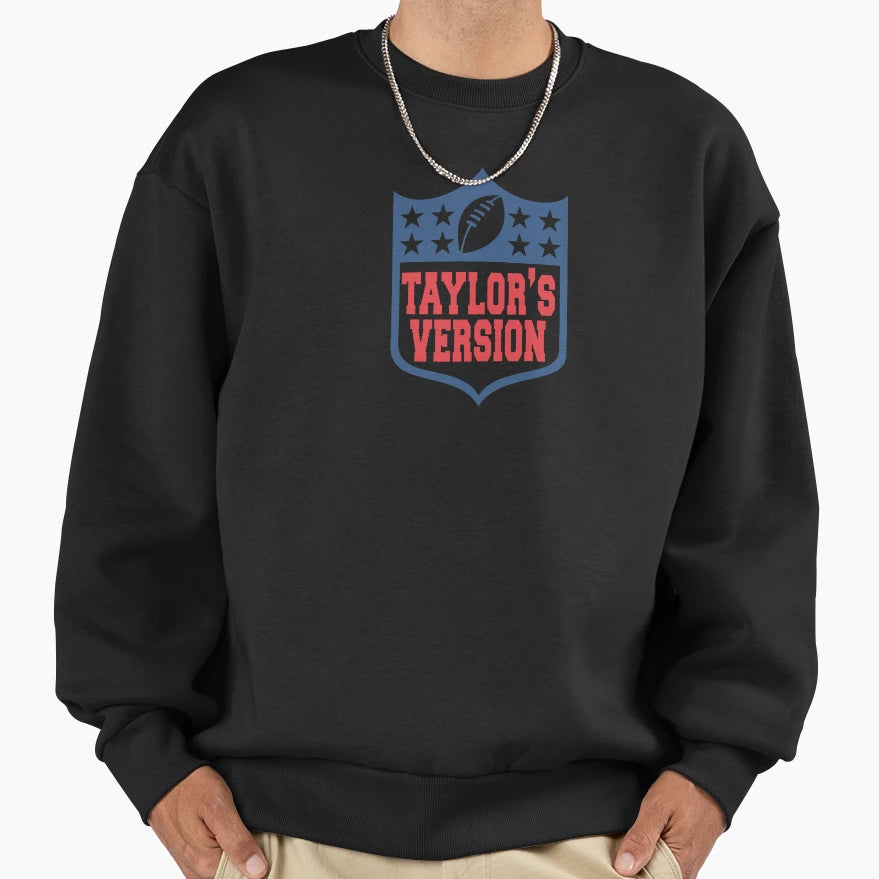 Taylors Version Football Travis Sweatshirt - Minimalist Print for Adults - T-Shirt, Sweatshirt, Hoodie