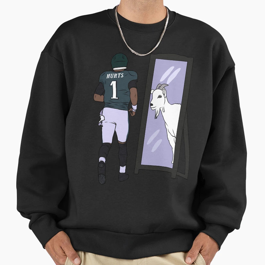 JH Mirror Goat Sweatshirt - Fun Novelty Design for Adults - T-Shirt, Sweatshirt, Hoodie