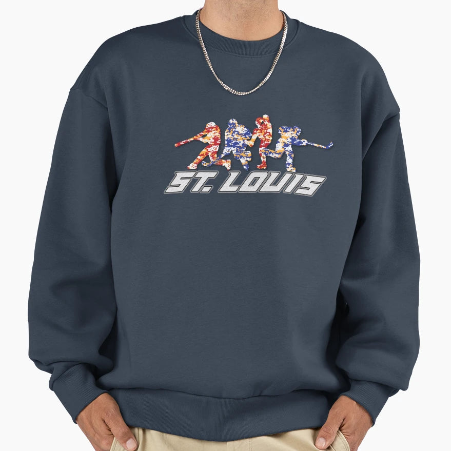 St Louis Sports Sweatshirt - Aesthetic Graphic for Adults - T-Shirt, Sweatshirt, Hoodie