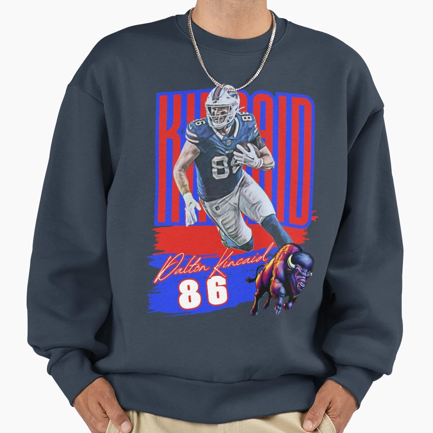 Dalton Kincaid Buffalo Bills Sweatshirt - Casual Everyday Wear for Adults - T-Shirt, Sweatshirt, Hoodie
