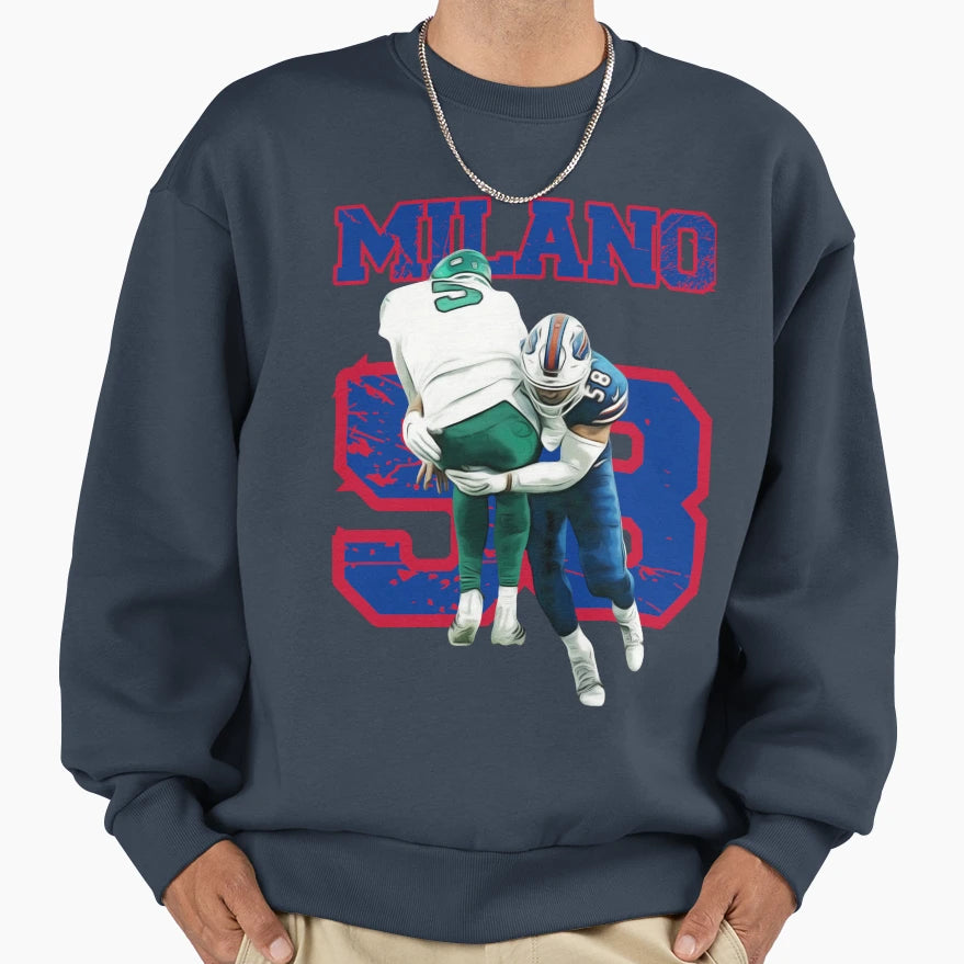 Buffalo Bills Milano 58 Sweatshirt - Aesthetic Graphic for Adults - T-Shirt, Sweatshirt, Hoodie