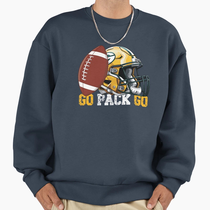 Go Pack Go Football Sweatshirt - Graphic Print for Adults - T-Shirt, Sweatshirt, Hoodie