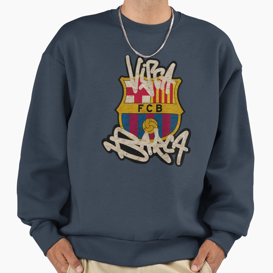Visca Barca Sweatshirt - Novelty Apparel Unisex - T-Shirt, Sweatshirt, Hoodie