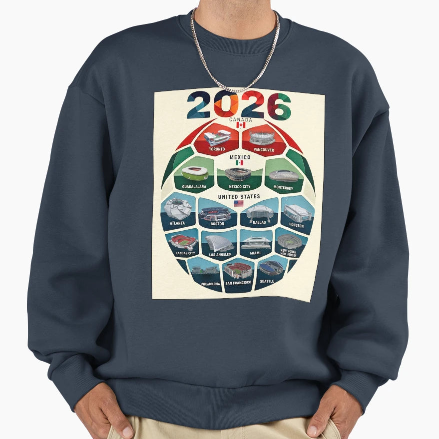 2026 North America Host Soccer Sweatshirt - Custom Art Print Unisex - T-Shirt, Sweatshirt, Hoodie
