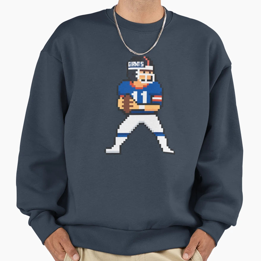 Phil Simms 8 Bit Pixel Art Sweatshirt - Unique Graphic for Adults - T-Shirt, Sweatshirt, Hoodie