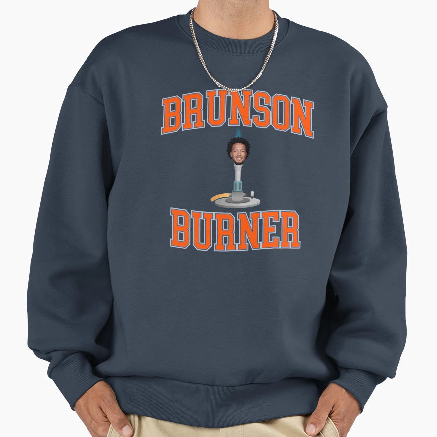 Brunson Burner Jalen Brunson Knicks Sweatshirt - Graphic Print Unisex - T-Shirt, Sweatshirt, Hoodie