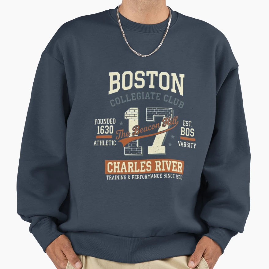 Boston Sweatshirt - Aesthetic Graphic for Adults - T-Shirt, Sweatshirt, Hoodie