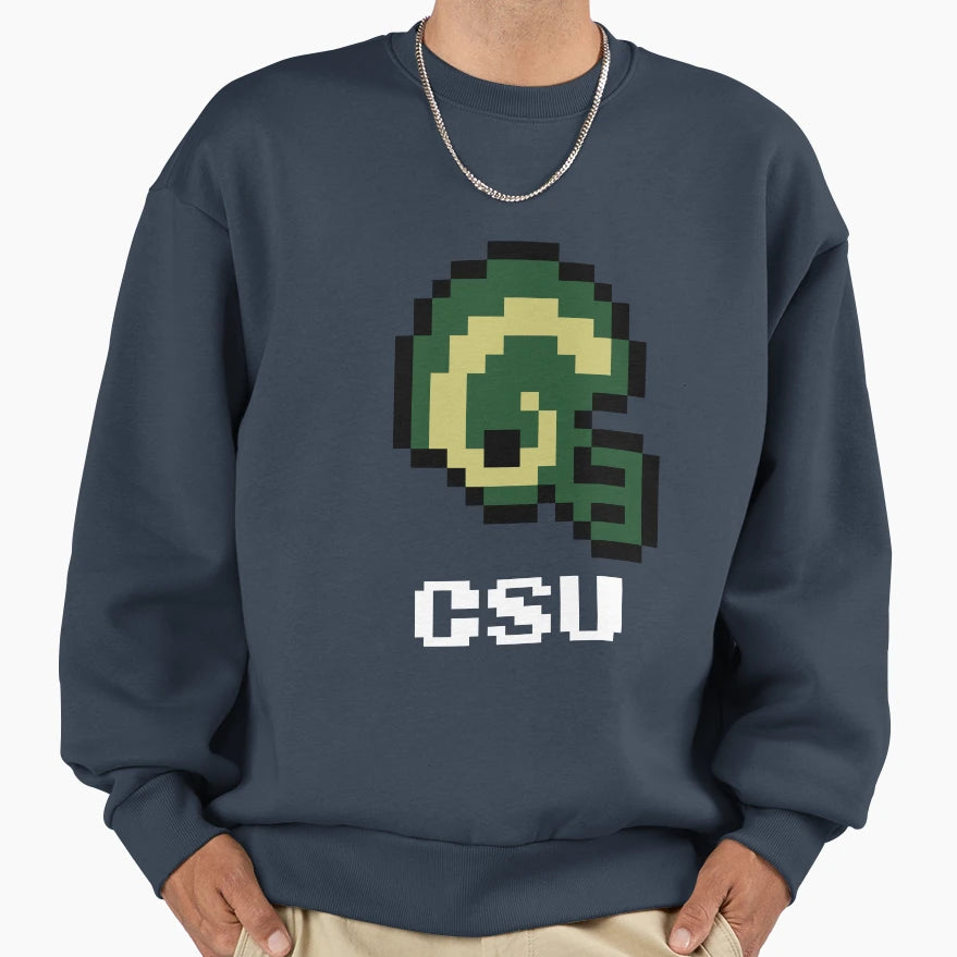 Colorado State Rams Tecmo Super Sweatshirt - Novelty Apparel for Adults - T-Shirt, Sweatshirt, Hoodie