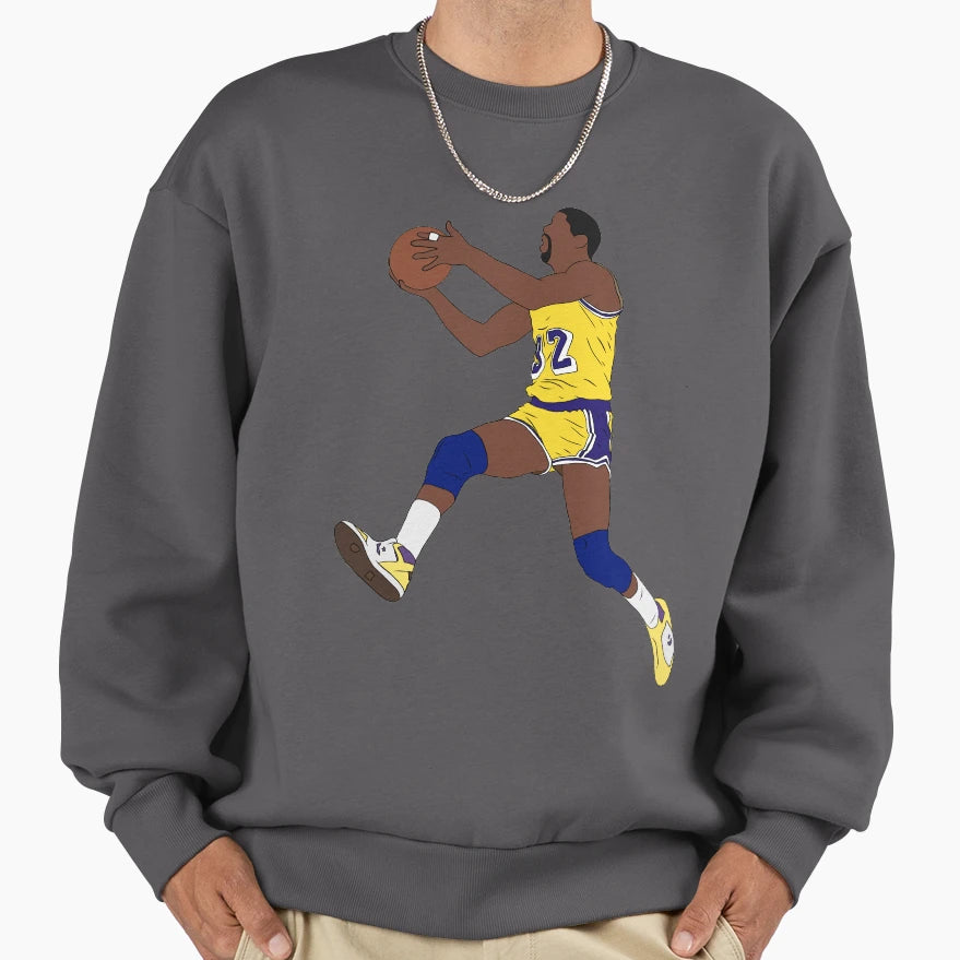 Magic Johnson Layup Sweatshirt - Streetwear Style Unisex - T-Shirt, Sweatshirt, Hoodie