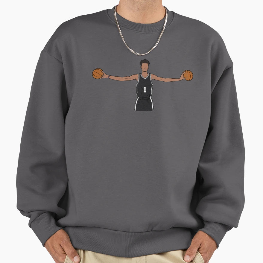 Victor Wembanyama Wingspan Sweatshirt - Fun Novelty Design Unisex - T-Shirt, Sweatshirt, Hoodie