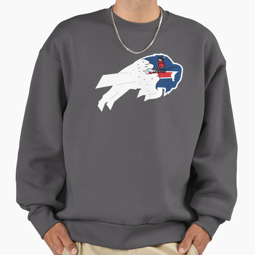 Snowstorm Buffalo Bills Logo Sweatshirt - Casual Everyday Wear Men Women - T-Shirt, Sweatshirt, Hoodie