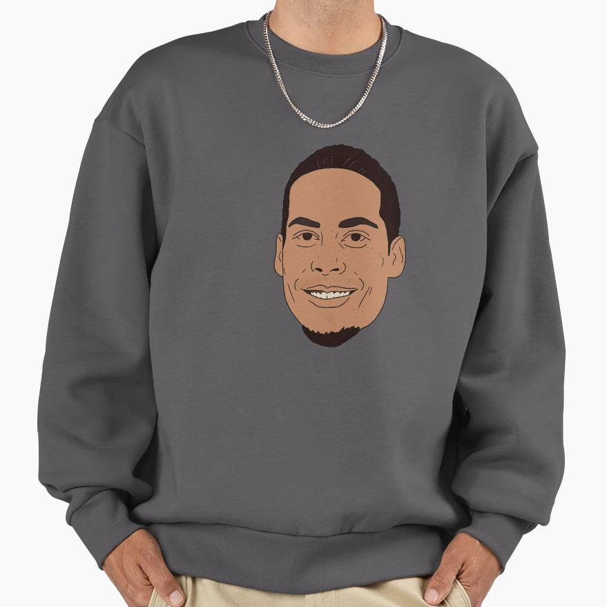 Liverpool Virgil Van Dijk Sweatshirt - Graphic Print for Adults - T-Shirt, Sweatshirt, Hoodie