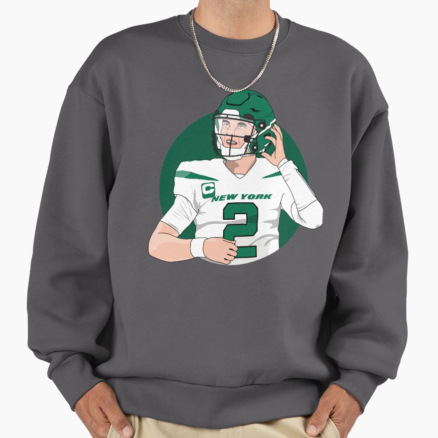 Zach Wilson Quarterback Gift And Sweatshirt - Unique Graphic for Adults - T-Shirt, Sweatshirt, Hoodie