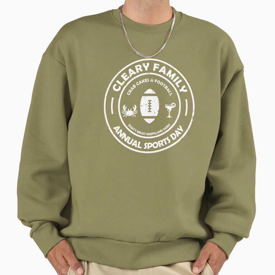 Cleary Family Football Sweatshirt - Minimalist Print Unisex - T-Shirt, Sweatshirt, Hoodie