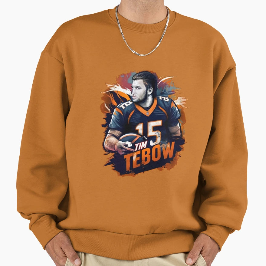 Tim Tebow Denver Broncos Sweatshirt - Custom Art Print Men Women - T-Shirt, Sweatshirt, Hoodie