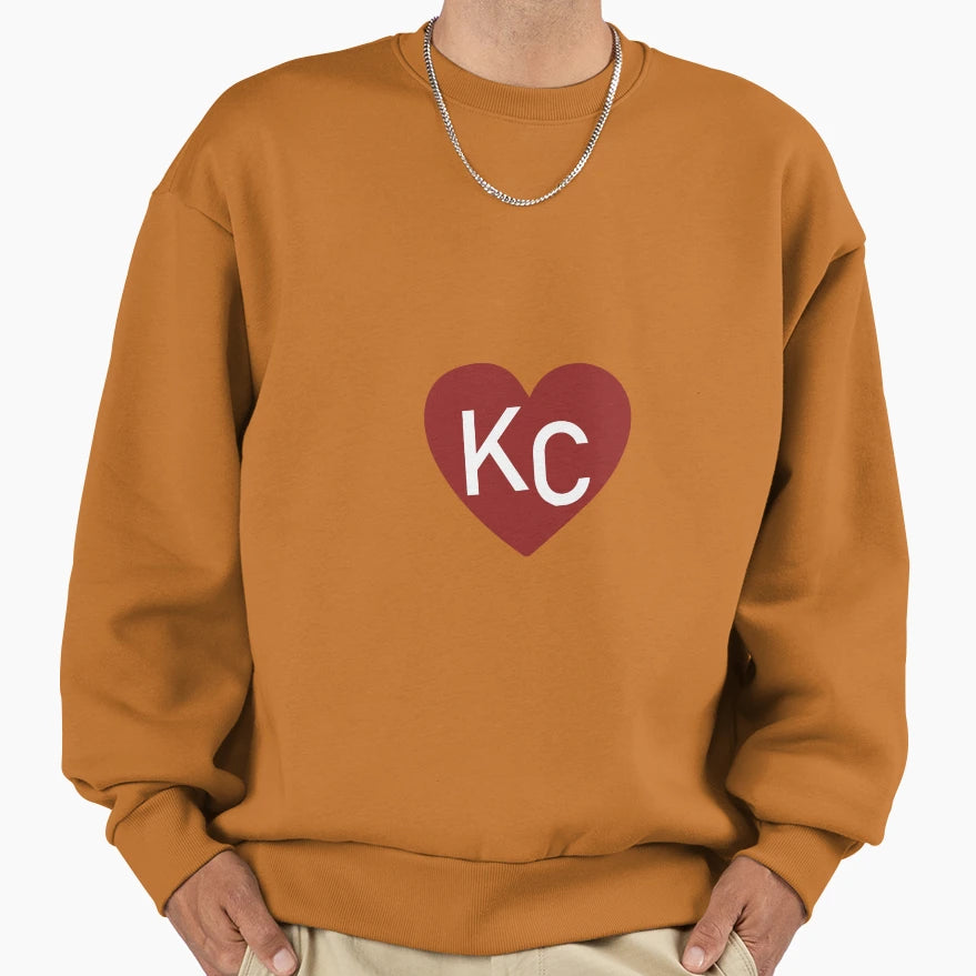 Kc Heart Sweatshirt - Streetwear Style for Adults - T-Shirt, Sweatshirt, Hoodie