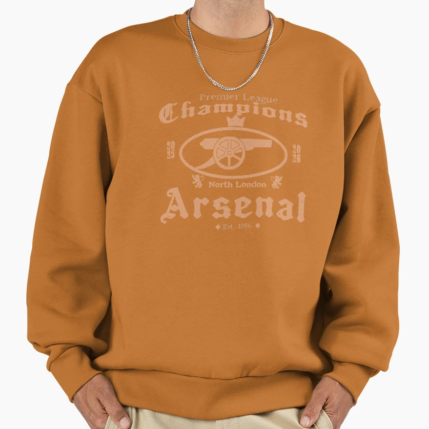 Arsenal Champions 2025 2026 Sweatshirt - Trendy Graphic for Adults - T-Shirt, Sweatshirt, Hoodie