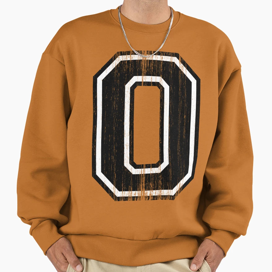 Big Varsity Letter 0 Sweatshirt - Fun Novelty Design for Adults - T-Shirt, Sweatshirt, Hoodie