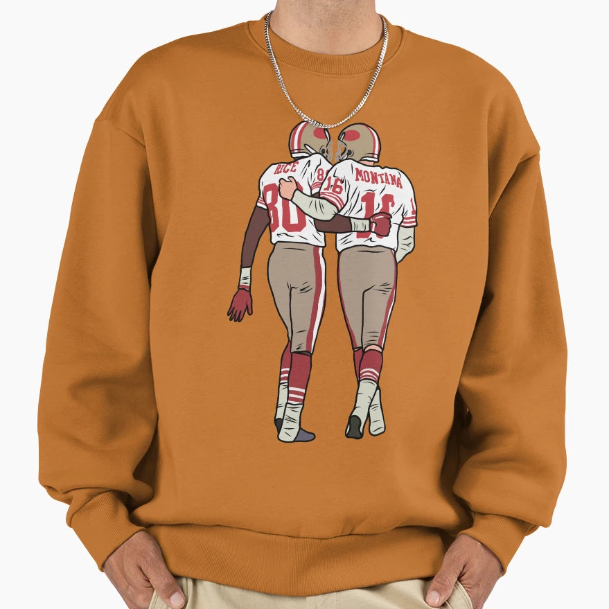 Jerry Rice And Joe Montana Sweatshirt - Custom Art Print Men Women - T-Shirt, Sweatshirt, Hoodie