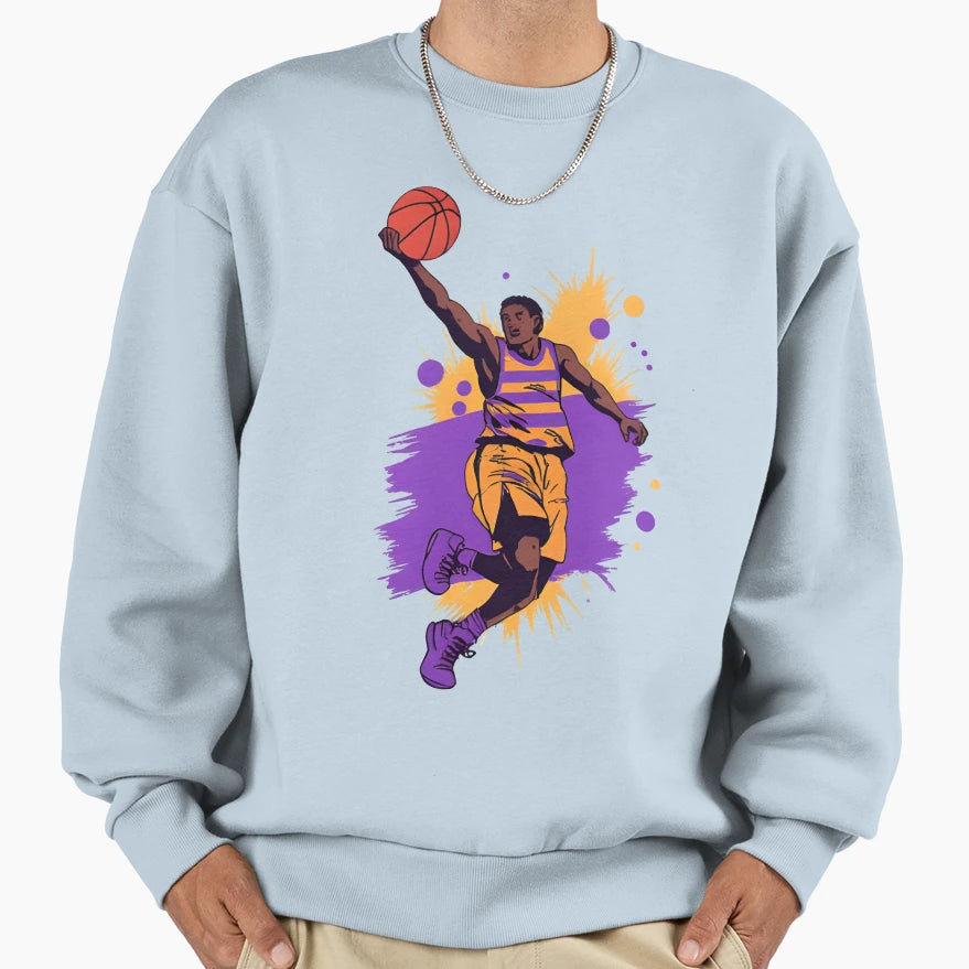 Purple Gold Basketball Energy 2 0 Sweatshirt - Minimalist Print Men Women - T-Shirt, Sweatshirt, Hoodie