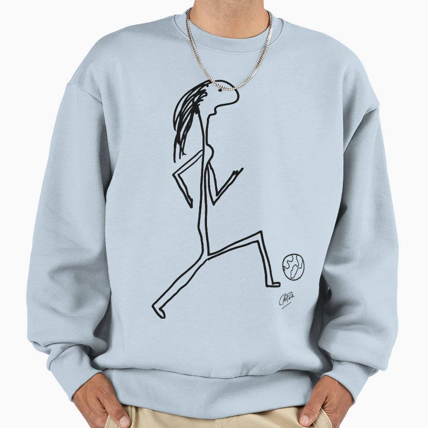 Playing Football Sweatshirt - Fun Novelty Design for Adults - T-Shirt, Sweatshirt, Hoodie