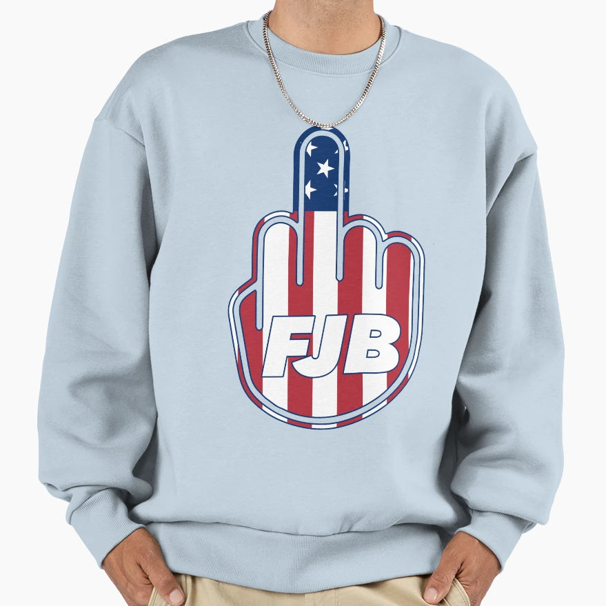 Fuck Joe Biden Fjb Middle Finger Sweatshirt - Fun Novelty Design Men Women - T-Shirt, Sweatshirt, Hoodie
